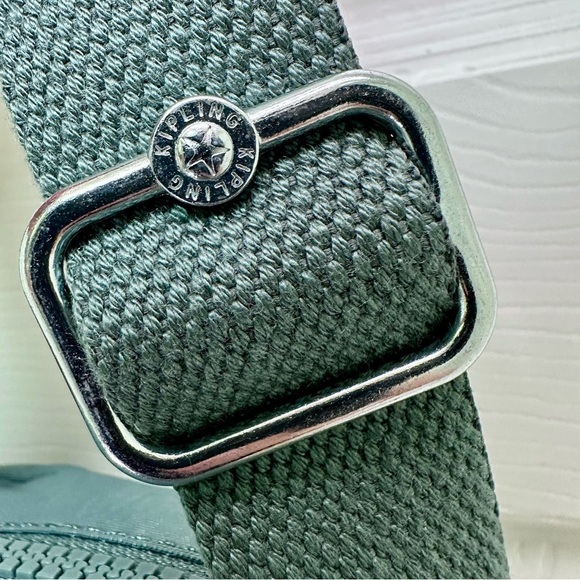 Kipling Albena Crossbody Bag Water-Repellent Nylon Teal Small - Picture 8 of 14